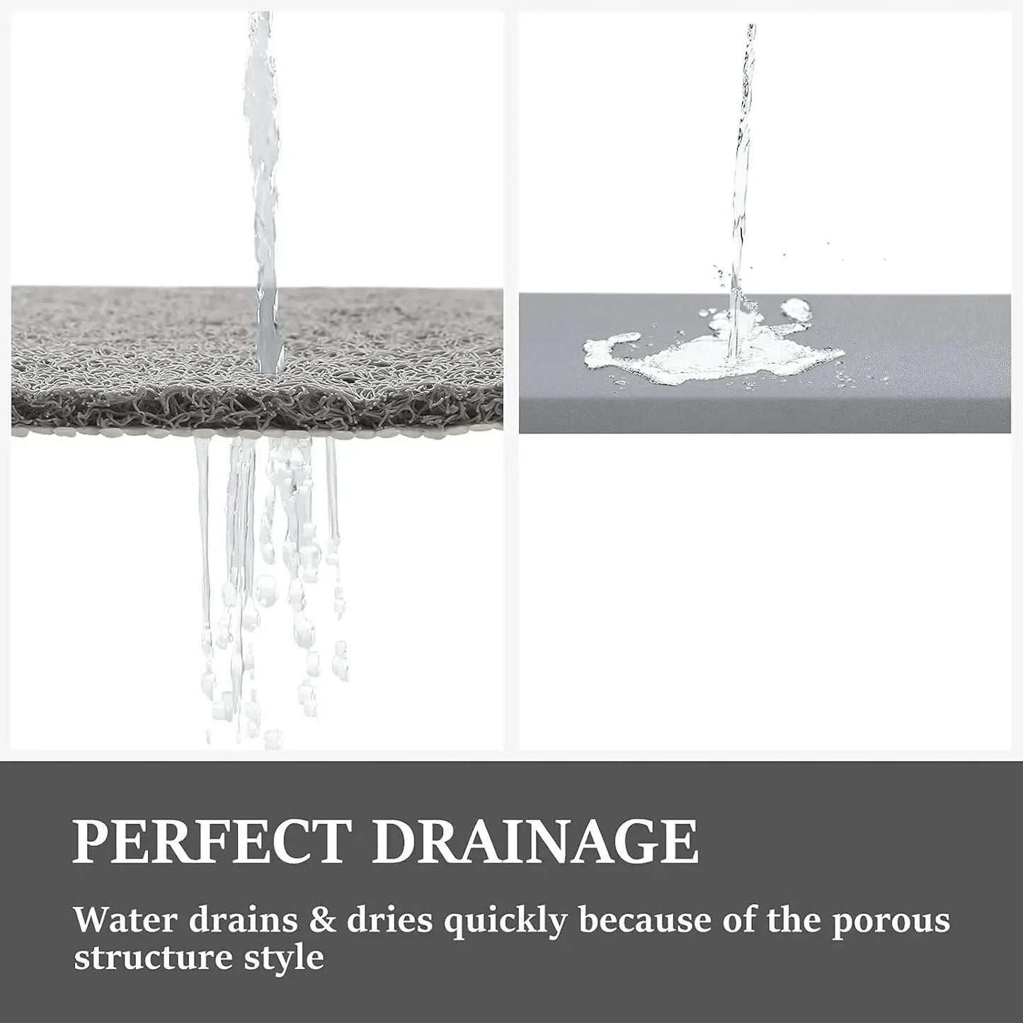 1pcs Shower Mat Bathtub Mat,24x16 inch, Non-Slip Bath Mat with Drain, Quick Drying PVC Loofah Bathmat for Tub Shower,Bathroom