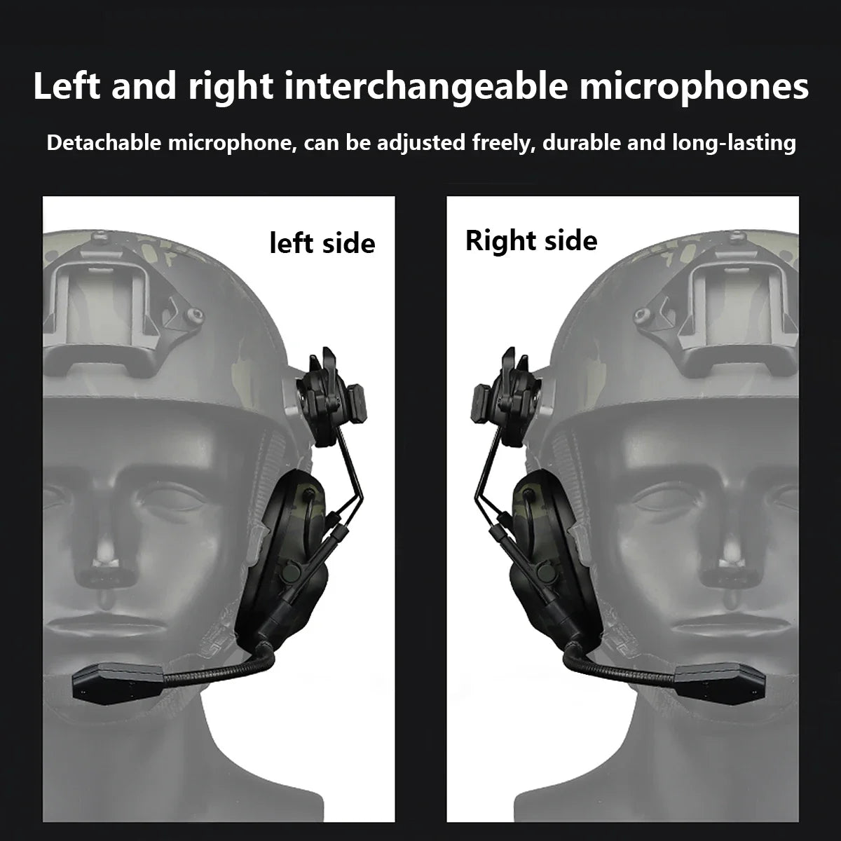 Tactical Helmet Headset Non-picking Noise-Cancelling Headset For Gen5 Helmet Headset Baofeng Radio PTT Adapter Mobile Earphone