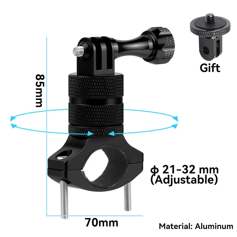 For Insta 360 X5 X4 X3 GO 3S Motorcycle Bicycle Clip Bracket for GoPro 13 12 11 DJI Action 6 Bike Selfie Stick Camera Accessory