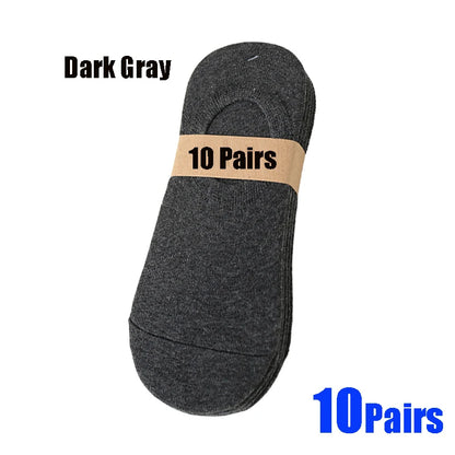 Osynliga Båtsockor Unisex 5/10/20-pack – Andningsbara No-Show Strumpor, Flera Färger