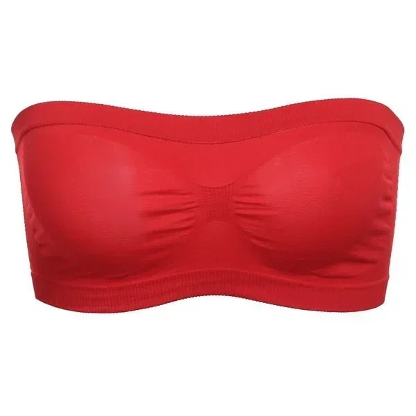 Mesh Breathable Tube Top Seamless Underwear Strapless Stretch Breathable Solid Pattern Hollow Back Bras Casual Summer Intimates