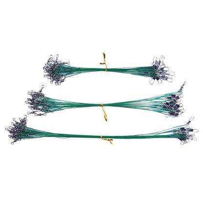 Stålförtommar med Svivel – 20-pack, 15/20/30cm, Betsskyddad Wire