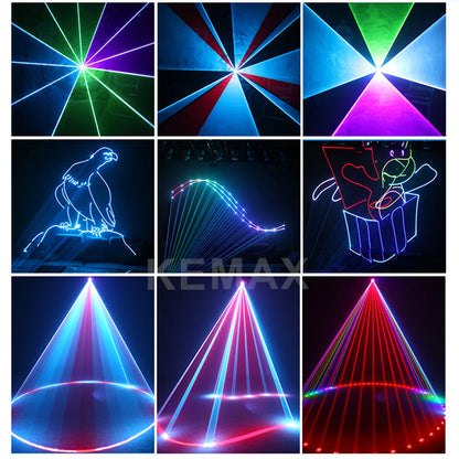 4W 6W Bluetooth Lazer Light APP Control Animation DMX Beam Scanner Laser Cube DJ Projector Stage Lights For Nightclub Party Bar