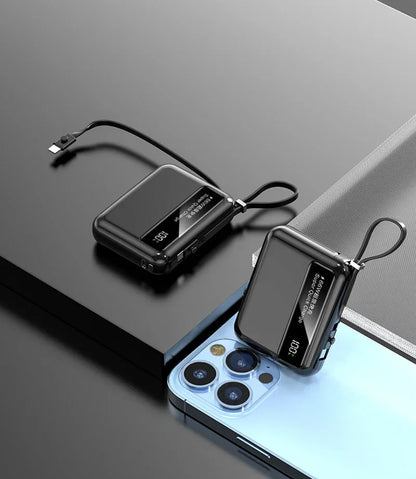 50000mAh Power Bank Comes with data cables Portable Auxiliary Spare External Battery Pack Charger For iPhone Android