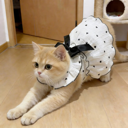 Cat Summer Dress Anti Shedding Thin Pet Clothes Leash D Ring Breathable Kitten Small Dog Puppy Cute Ragdoll Style Princess Skirt