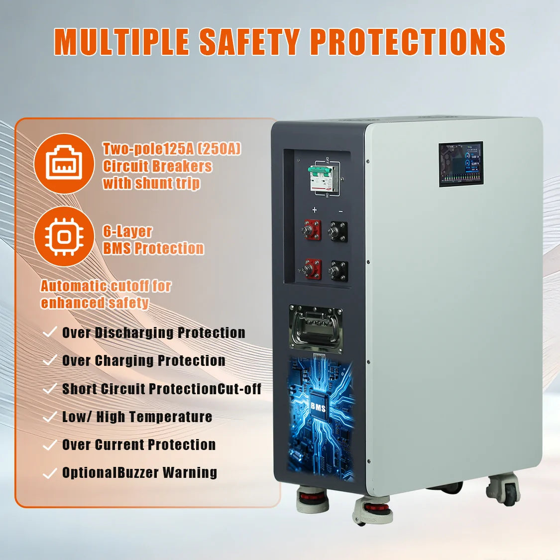 NIELFTOR 48V 200Ah 10kWh LiFePO4 Lithium Battery Built in 200A Smart BMS Big Power 51.2V LiFePO4 Battery for Energy Storage Off-Grid Solar System PL EU Stock