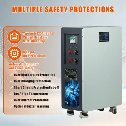NIELFTOR 48V 200Ah 10kWh LiFePO4 Lithium Battery Built in 200A Smart BMS Big Power 51.2V LiFePO4 Battery for Energy Storage Off-Grid Solar System PL EU Stock