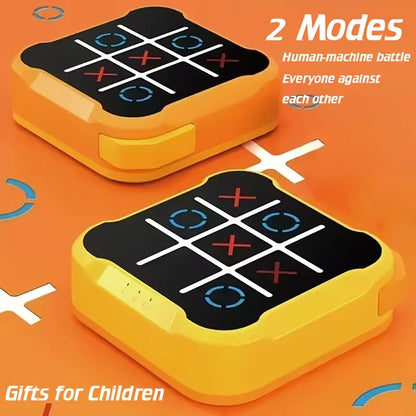 Elektroniskt Tic-Tac-Toe Spel – 4 Spelmöjligheter Portabelt Montessori Päzzelleksak Barn & Vuxna 6+ År 2026