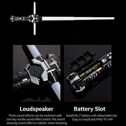 Lightsaber 2 In 1 RGB Adjustable Light Saber Toys Children Double Switch Sword Toys For Boys Luminous Gifts light saber