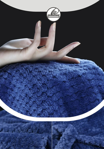 Female Autumn and Winter Warm Long Coral Velvet Thick Couple Bath Bathrobes Men Women Pajamas Shower Robe Bath Towels For Adults