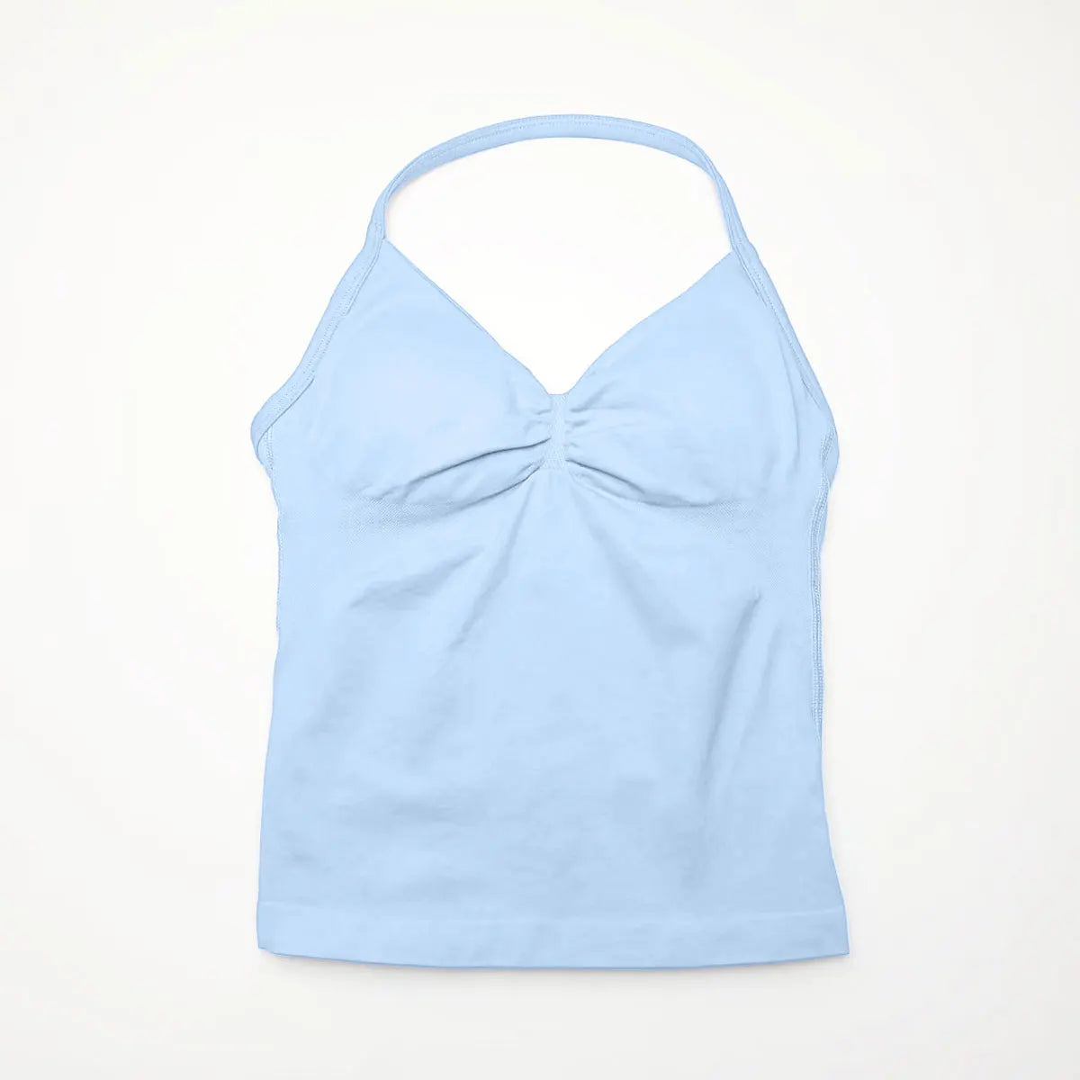 NCLAGEN Seamless Longline Strappy Top Sports Yoga Vest Women Fitness Tank Top Gym Beautiful Open Back Bra Running Workout Halter