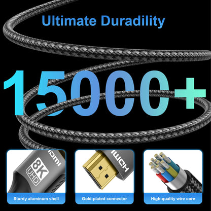 8K HDMI 2.1-kabel 8K@60Hz 48Gbps ARC HDCP Ultra High Speed HDR