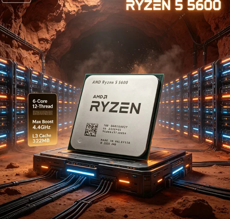 Cost Effective AM4 Upgrade CPU AMD Ryzen 5 5600 6 Cores 12 Threads 7NM Zen3 32MB Cache Desktop PC Chip Without Box