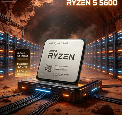 Cost Effective AM4 Upgrade CPU AMD Ryzen 5 5600 6 Cores 12 Threads 7NM Zen3 32MB Cache Desktop PC Chip Without Box