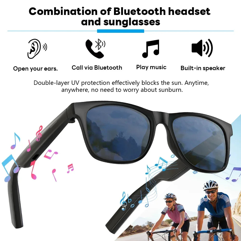 Lenovo Remote Touch Control 8K AI Smart Glasses Bluetooth Wireless Sunglasses Photo Camera Recording Voice Assistant Translator