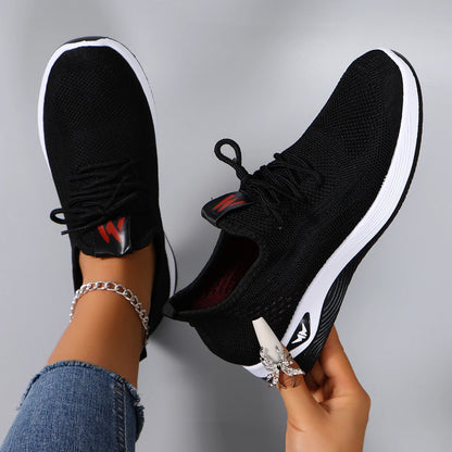 Dam mesh-sneakers med platt sula – Andningsbara, casual, sommar, storlek 37–41