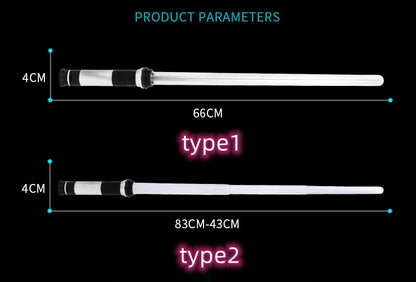 Lightsaber 2 In 1 RGB Adjustable Light Saber Toys Children Double Switch Sword Toys For Boys Luminous Gifts Light Saber