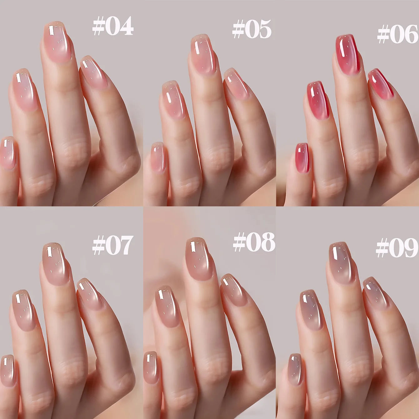 1-12pcs SHAKA Autumn Tanhua Cat Eye Pink Transparent Color Gel Nail Polish 2026 New Simple And Generous Halloween Nail Gel
