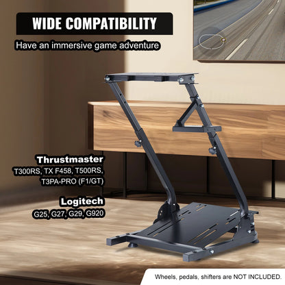 Racing Simulator Self-Career Steering Wheel Stand with Optional Shifter Mount for Xbox PS PlayStation for Logitech G27 G29 Gaming Wheel Stand Wheel Pedals