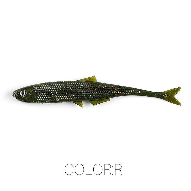 NEW Supercontinent leanness ShadTeez 60mm/80mm Perch Bass Artificia Pike Zander Predator Fishing 3d eyes Soft lure Fishing lures