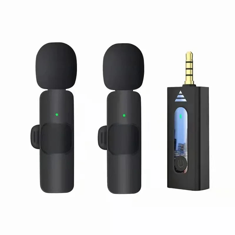 KEBIDU Lavalier Microphone Wireless 3.5mm Omnidirectional Condenser Mic Megaphone for Camera Speaker Phone Recording Live Stream