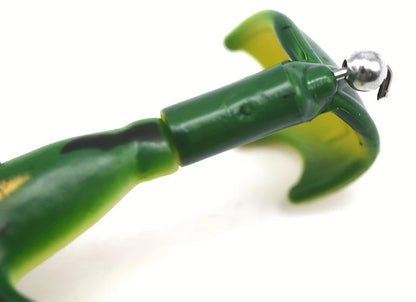 1pc Surface Frog Lure Top Water Bass Fishing Lures Soft Frog Double Propellers Legs Freshwater Rotating Tail Floating Swing Bait