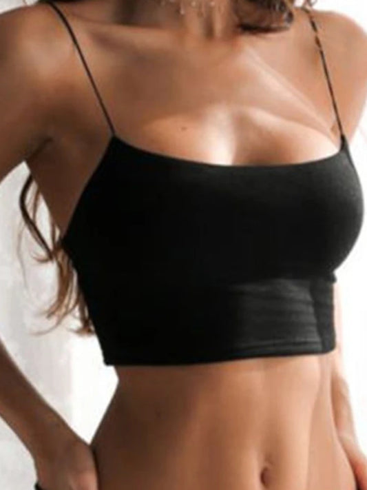 Dam Crop Top 2026 – Halter Camisole Backless Rörtopp Ärlös S–XL