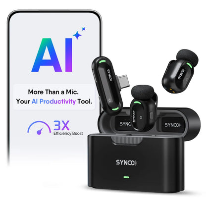 SYNCO SMIC trådlös streamingmikrofon – USB-C för Android med AI-brusreducering