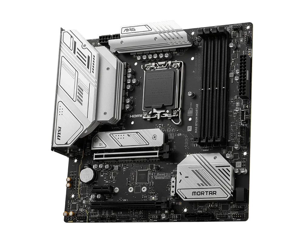 MSI MAG B760M MORTAR D5 LGA 1700 4×DDR5  256GB PCI-E 5.0 1×HDMI 1×DisplayPort Motherboard