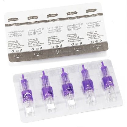 20pcs Professional Universal Tattoo Cartridge Needle Set Round Liner 0.18mm1RL Permanent Makeup Eyebrow Tattoo Machine Supplies