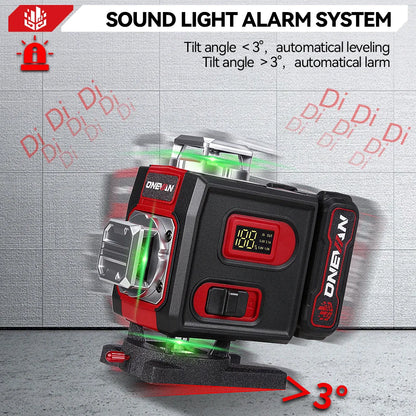 ONEVAN 4D 16 Lines Leveling Laser Levels Portable Rechargeable Professional Horizontal And Vertical Level With Tripod Power Tool