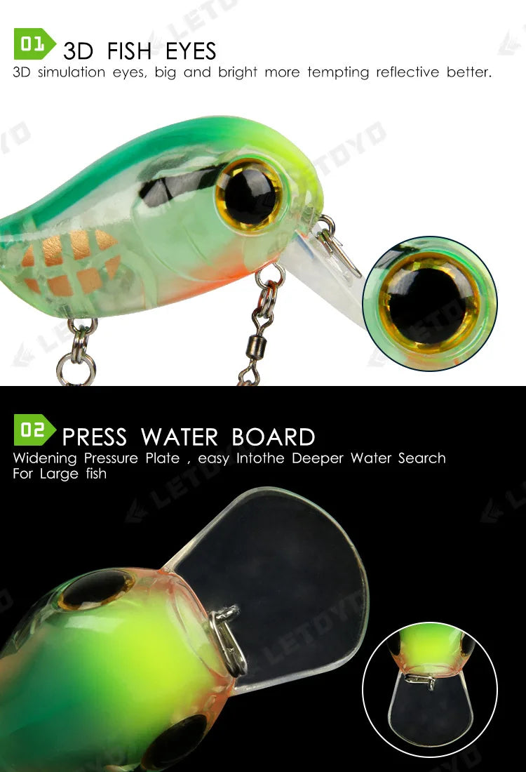 Micro Tappy Fishing Lures Artificial Hard Baits Crank Wobblers Tongue Plate Spinning Spoon with Feather Rotates Trout fish Bait