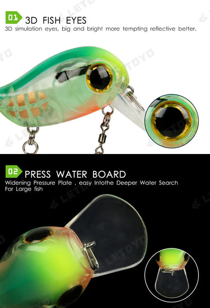 Micro Tappy Fishing Lures Artificial Hard Baits Crank Wobblers Tongue Plate Spinning Spoon with Feather Rotates Trout fish Bait