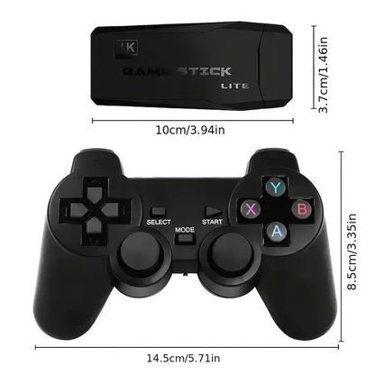 Retro Spelkonsol M8 Game Stick 64GB – 20 000 Spel 4K HDMI 2 Trådlösa Kontroller PS1/SNES/NES/GBA TV & PC