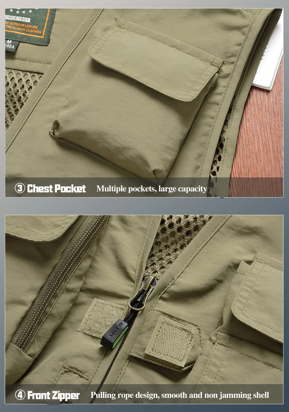 S-7XL Multi Pocket Work Vest for Men Women Volunteer Working Uniforms Logo Printing Fishing Photography Workwear Vest