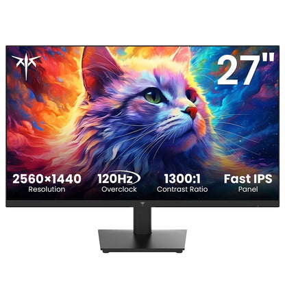 KTC H27T27 Kontorsmonitor 27" 2K QHD – Fast IPS 120Hz OC HDR FreeSync G-Sync 99% sRGB Ramlös VESA EU-lager