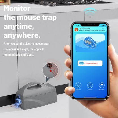 Tuya WiFi Smart Elektrisk Råttfälla 6000V Högspänning Gnagare Mördar Återanvändbar Anti-Rymnings Musfälla Fungerar Med Smartlife APP