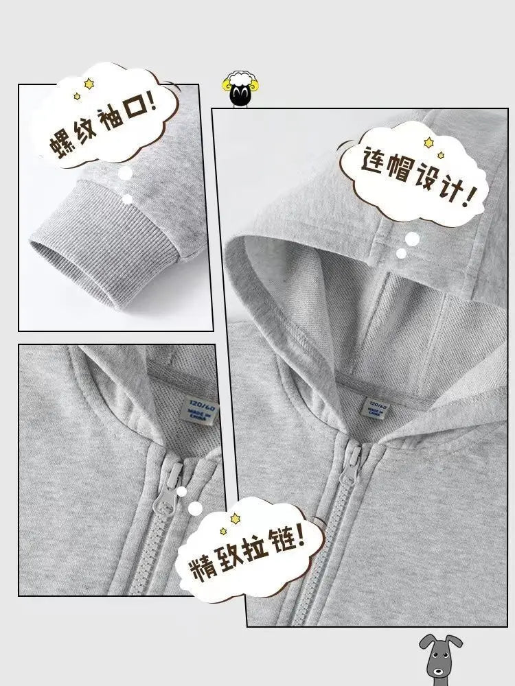 Michael Jackson Thin Long Sleeve Zipper Jacket Boys Hooded Clothes Autumn Spring Singer MJ Zip Up Streetwear with Pocket Tops