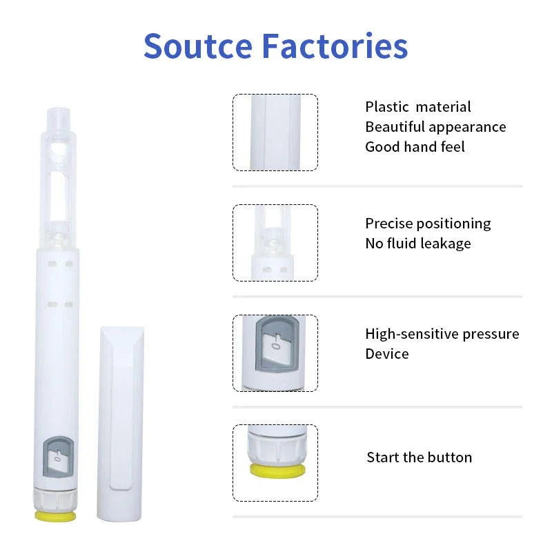 20PCS 3ml Disposable Injection Pen Portable Colorful Peptide Pen Self-Injector Pen 60U Suitable For Tattoo Tool Magic Pen