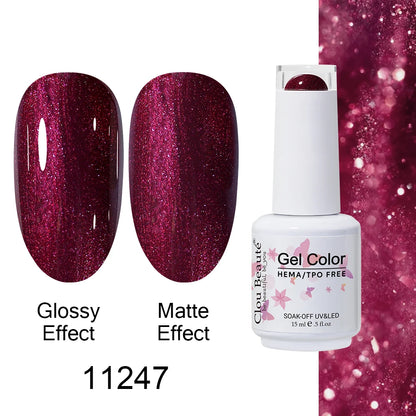 Clou Beaute Gel Nail Polish Neon Brown Royal Blue Red Green Pastal Nude Nail Art Varnishes Gel Lacquer Top Coat UV Gel Nail