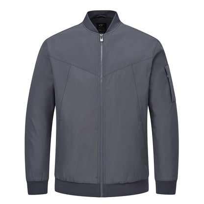 Men's Lightweight Windbreaker Jacket Causal Fashion Stylish BaseBall Coat with Side Inner Pocket for Work Golf Fishing