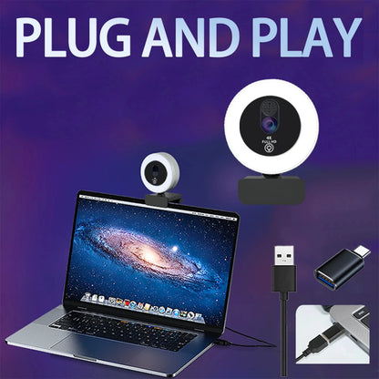 EOENKK USB-webbkamera för streaming – välj 1080p, 2K eller 4K