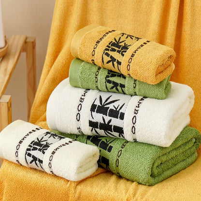 1/2/6pcs Bamboo Fiber Towel Set Luxury Thick Bath Towels & Face Towels for Adults 34x74cm/70x140cm Home Bathroom Accessories