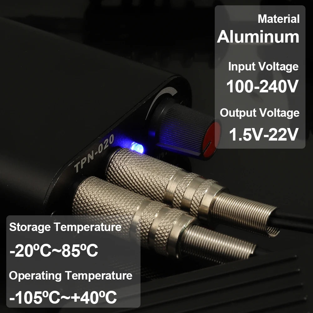 Complete Cartridge Tattoo Pen Machine Kit DC Rotary Machine Pen with Cartridge Needles Power Supply Inks for Tattoo Beginner Set