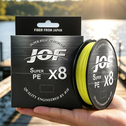 JOF X8 Strong 300M 500M 100M 8 Strand Weaves PE Braided Fishing Line Multifilament 8 Braid Wire 12LB 20LB 40LB 60LB 80LB 100LB