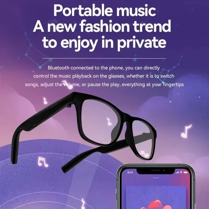 Lenovo AI Smart Glasses Bluetooth Call Music Touch Control Surround Sound Noise Canceling Photography For Study Outdoor Travel
