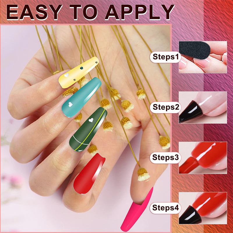 Poly Gel Extension Tool Set Professional Gel Nail Polish Kit With UV LED Nail Lamp Dryer And Electric Nail Drill Machine