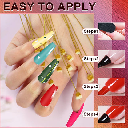 Poly Gel Extension Tool Set Professional Gel Nail Polish Kit With UV LED Nail Lamp Dryer And Electric Nail Drill Machine