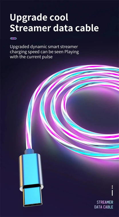USB 3-i-1-kabel med LED-belysning