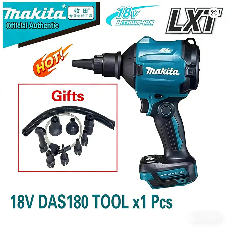 Makita BL1860B 18V 6Ah 6000mAh uppladdningsbart batteri och DAS180 18V blåsmaskin